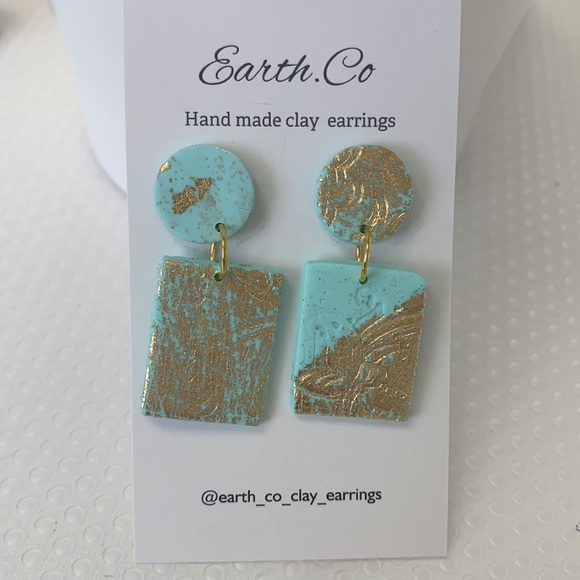 Handmade clay earrings. New - Picture 14 of 14